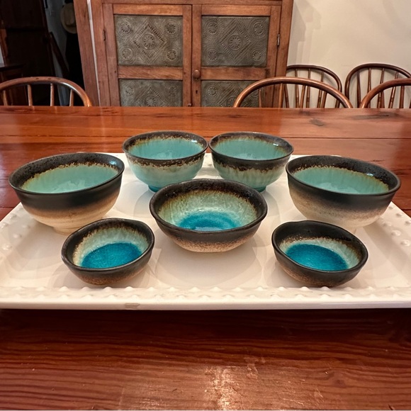 RICE & SAKE BOWLS (3 RICE , 2 SAKE) - Picture 1 of 16